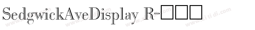 SedgwickAveDisplay R字体转换
